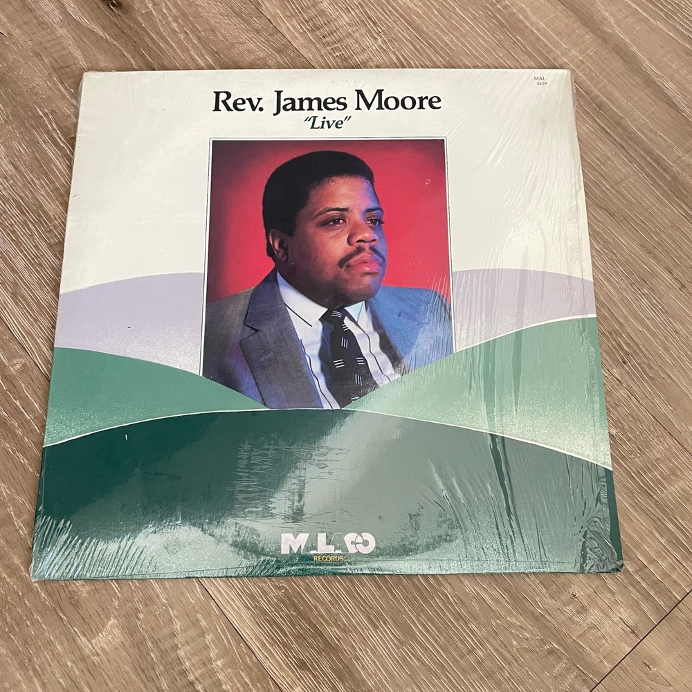 Rev. James Moore Live Vinyl LP Black 12" 1988 Gospel Religious Malaco MAL-4429